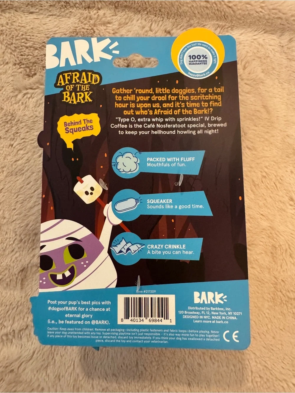 NWT Bark IV Drip Coffee Dog Toy